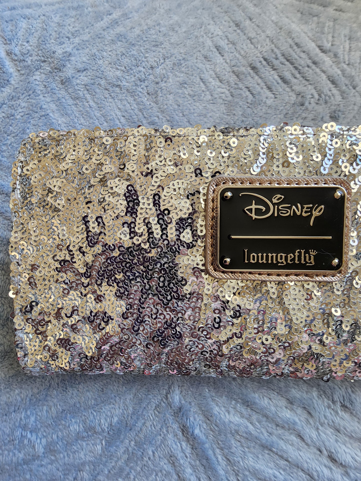 Loungefly Disney Minnie Mouse Silver Sequined Wallet