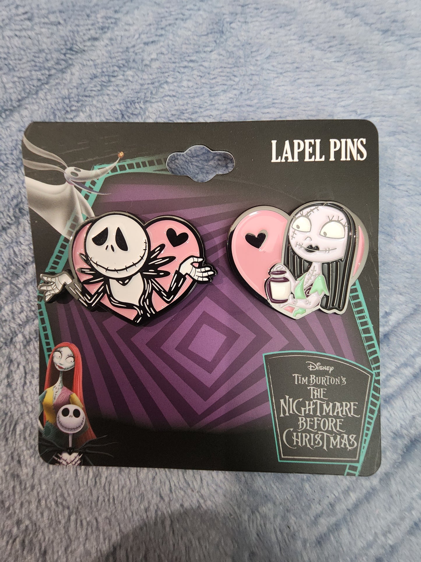 Disney Nightmare Before Christmas Jack and Sally Love Pin Set