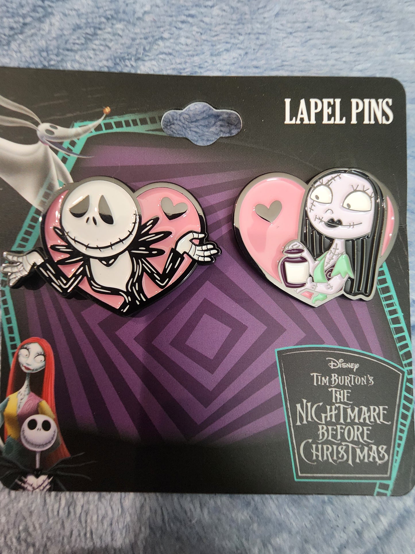 Disney Nightmare Before Christmas Jack and Sally Love Pin Set