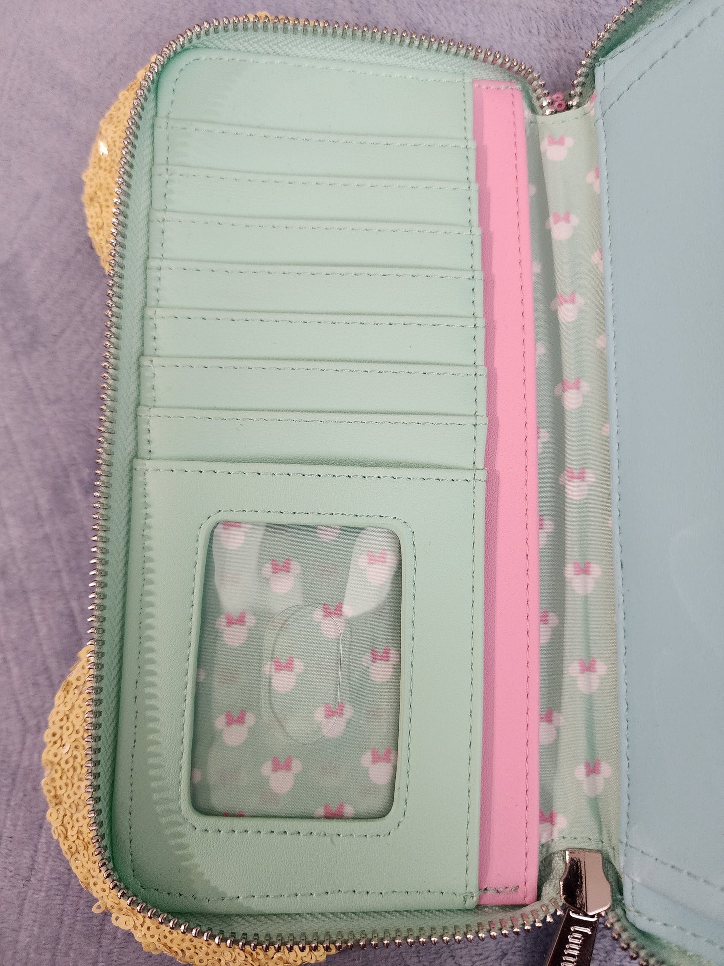 Loungefly Disney Minnie Mouse Pastel Sequined Wallet