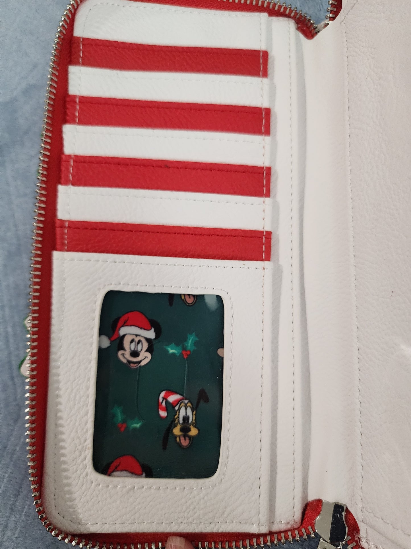 Loungefly Disney Mickey and Minnie Christmas Wreath Wallet