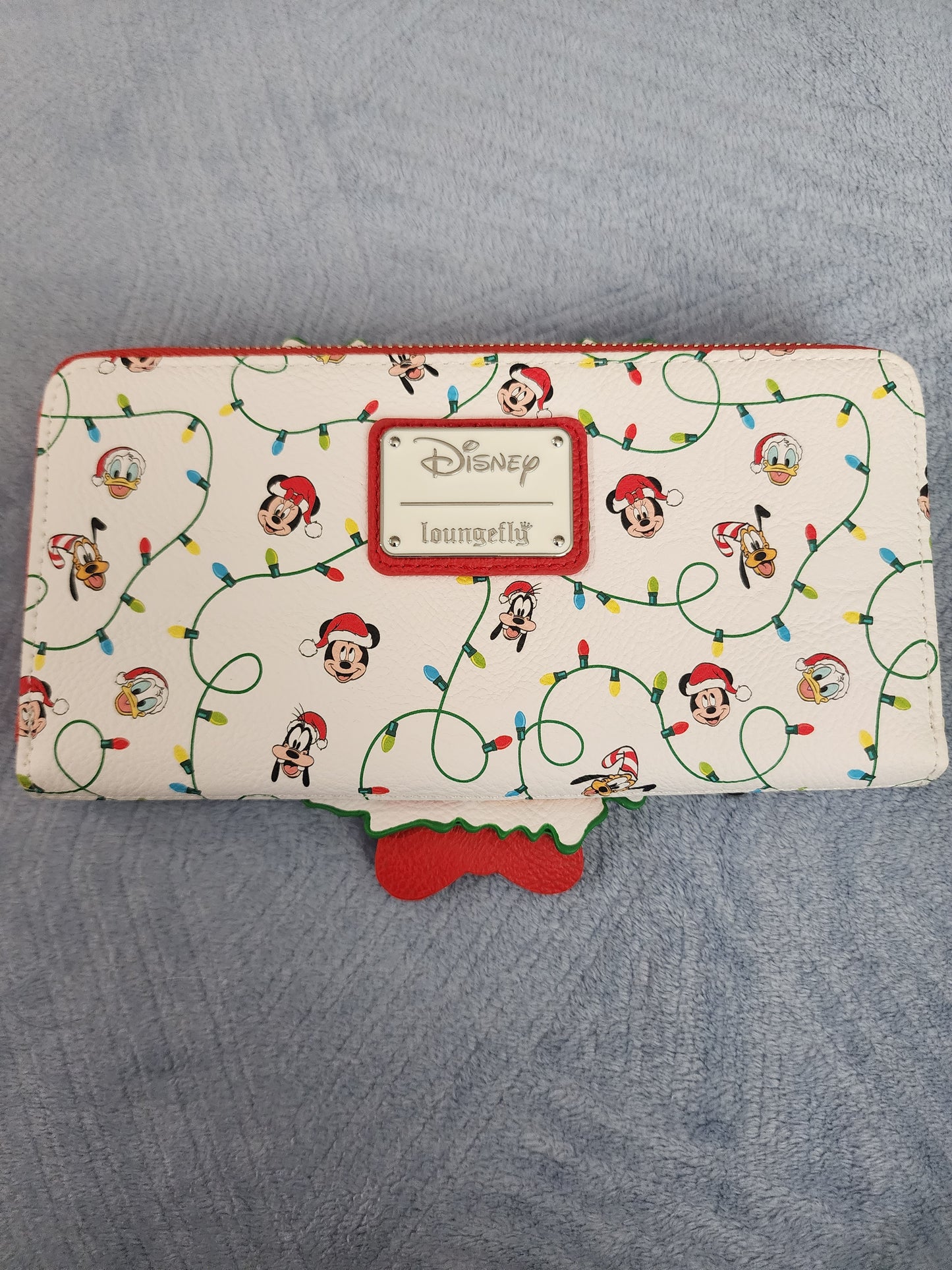 Loungefly Disney Mickey and Minnie Christmas Wreath Wallet