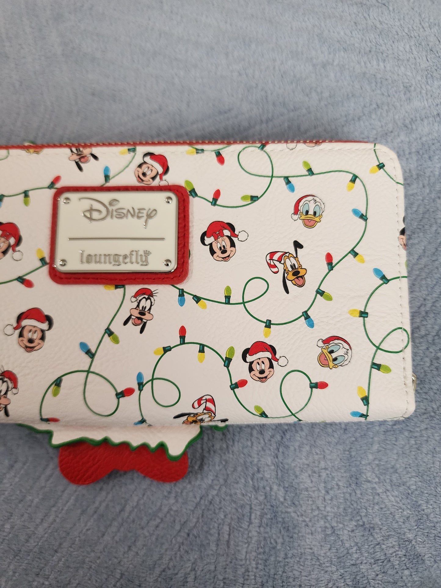 Loungefly Disney Mickey and Minnie Christmas Wreath Wallet