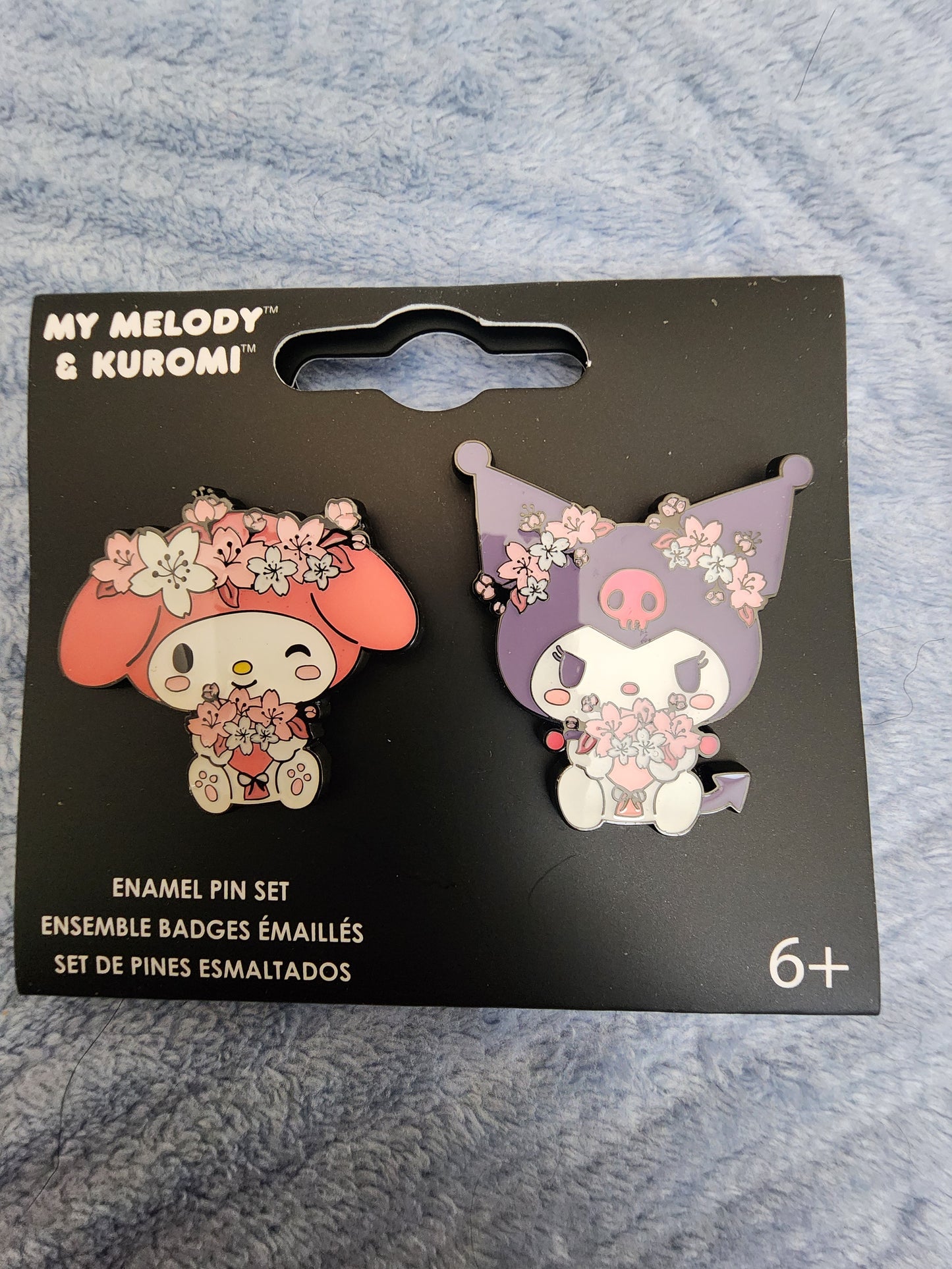 Loungefly My Melody and Kuromi Sakura Cherry Blossom Pin Set