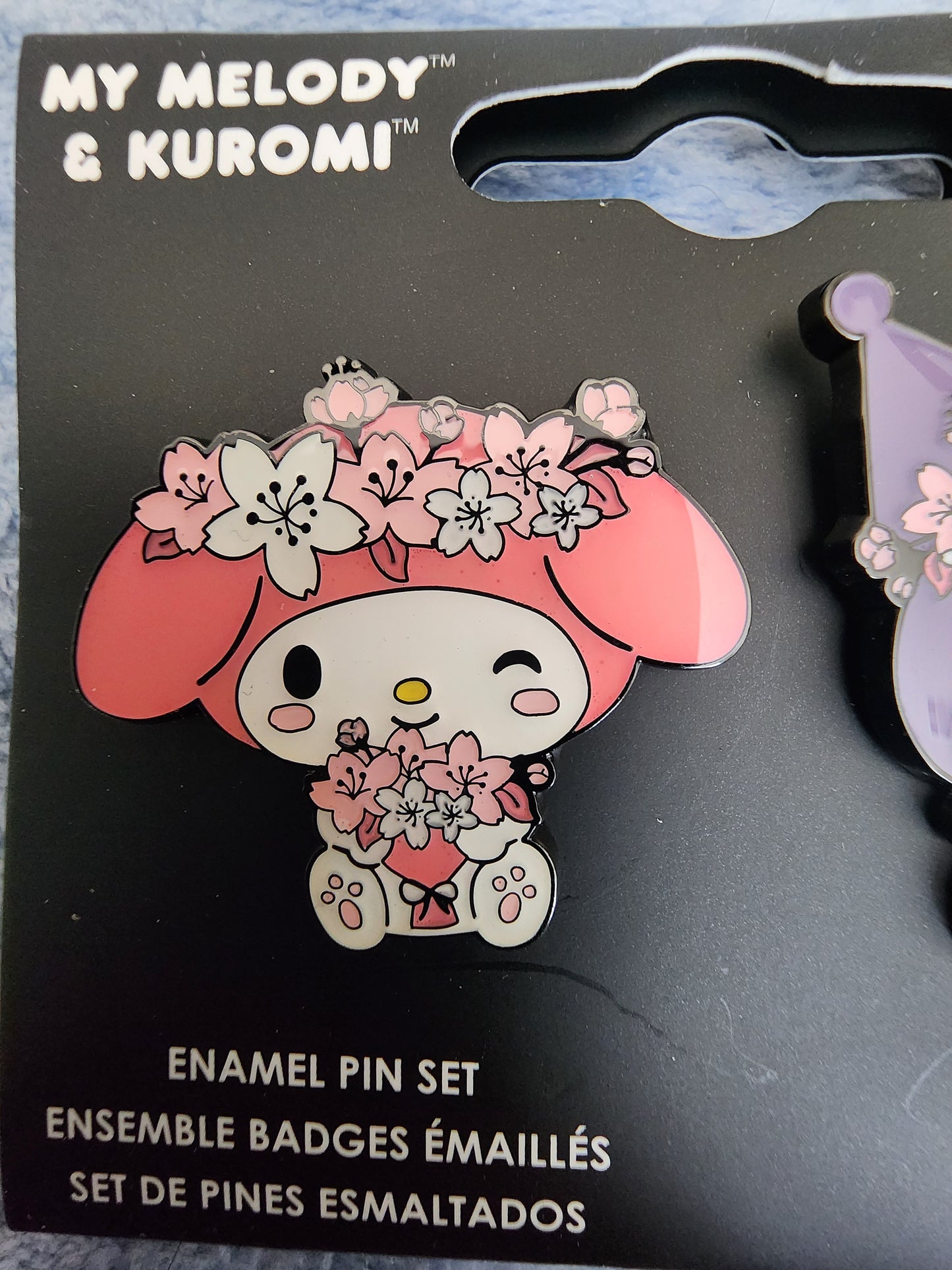 Loungefly My Melody and Kuromi Sakura Cherry Blossom Pin Set