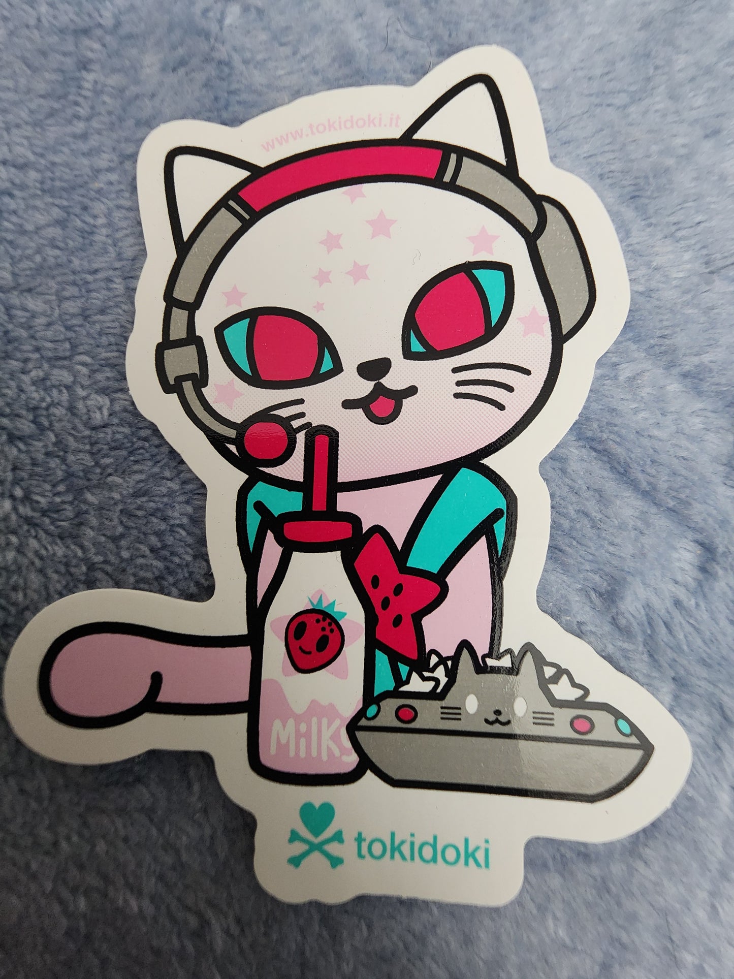 Tokidoki Cat DJ Sticker
