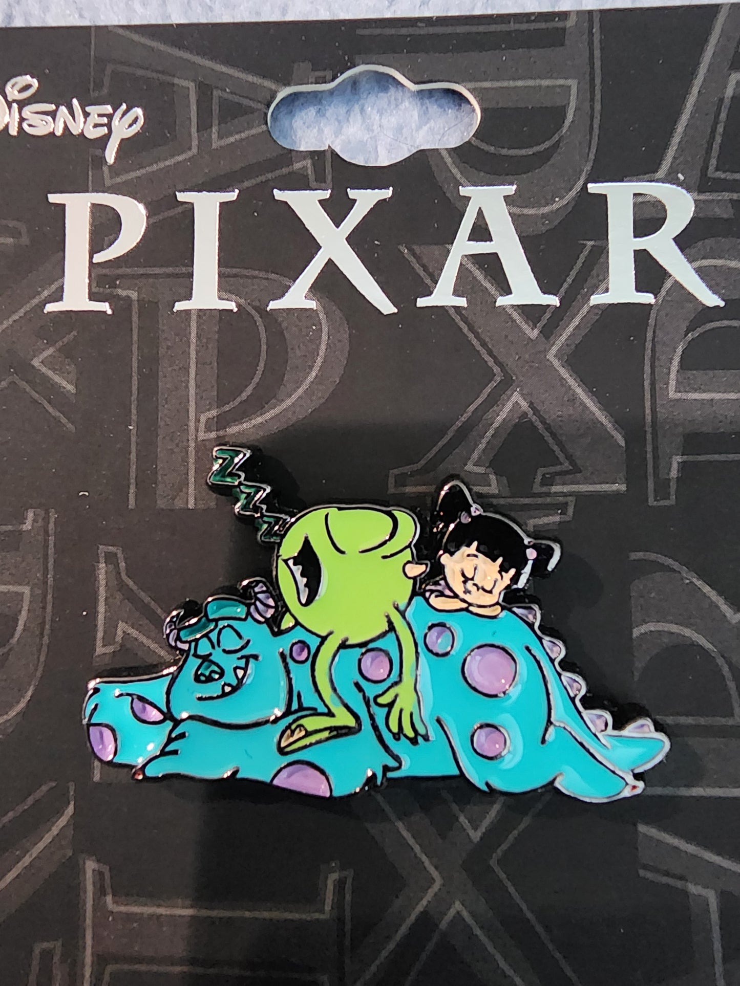 Loungefly Disney Pixar Monsters Inc Sully, Mike and Boo Napping Pin