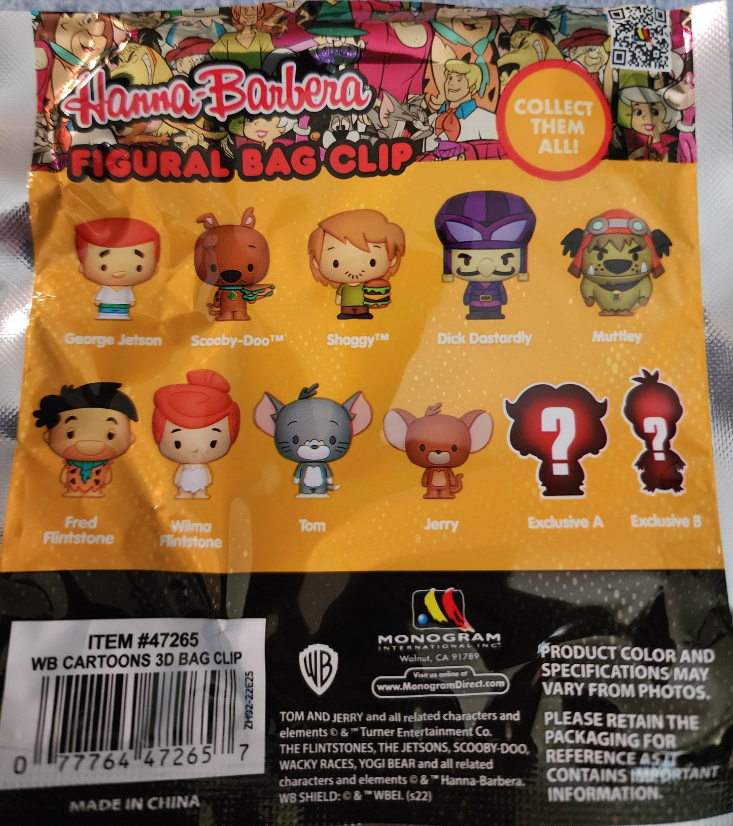 Hanna-Barbera TV- Cartoon Characters Mystery Bag Clips