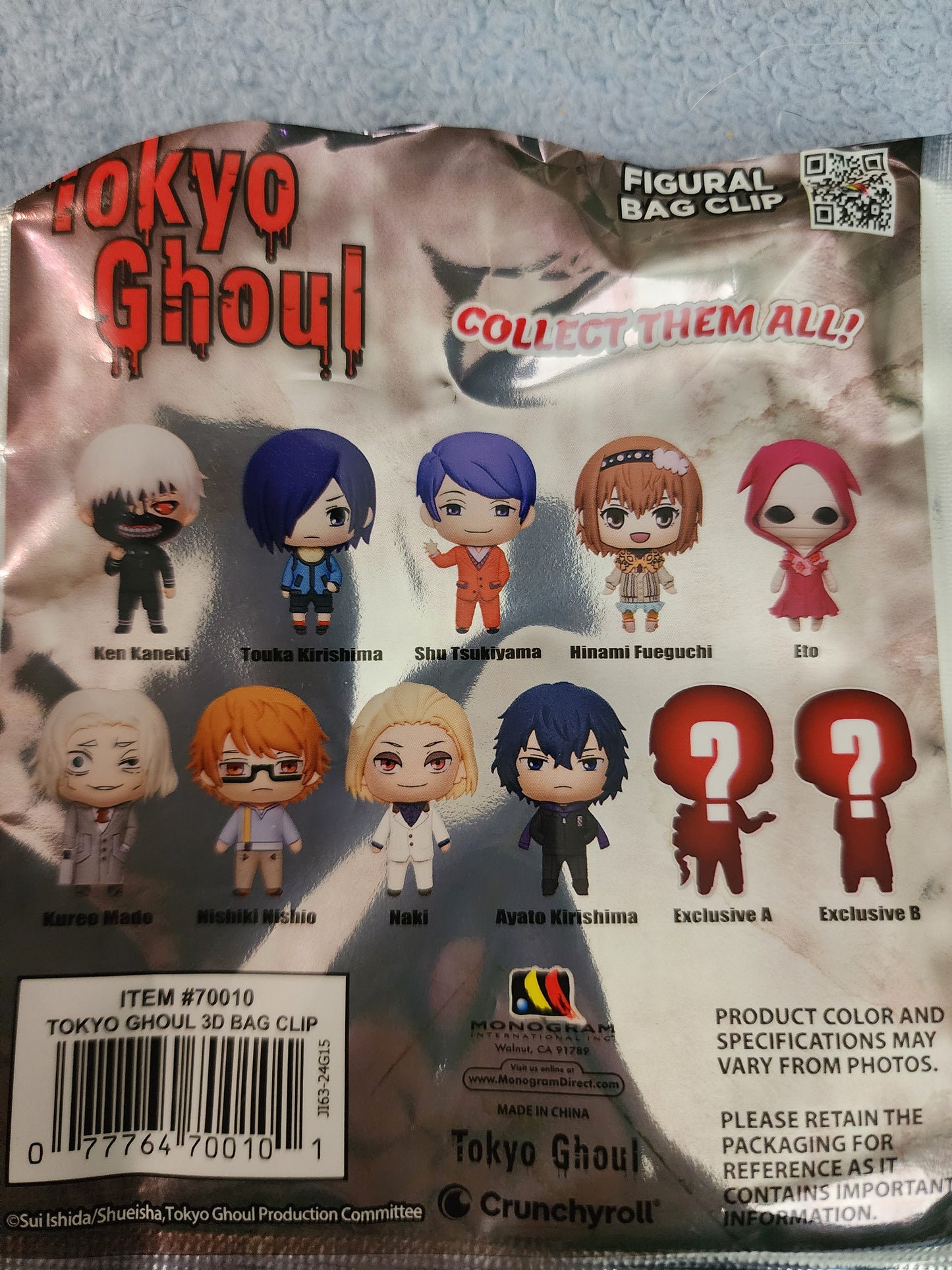 Tokyo Ghoul 10th Anniversary Exclusive Mystery Bag Clips