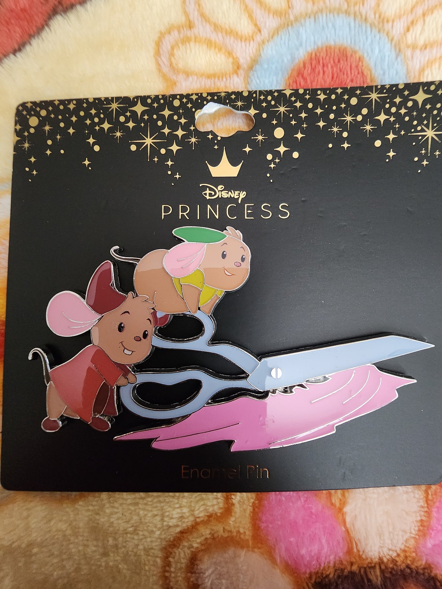 Loungefly Disney Cinderella Gus Gus and Jaq Dress Pin