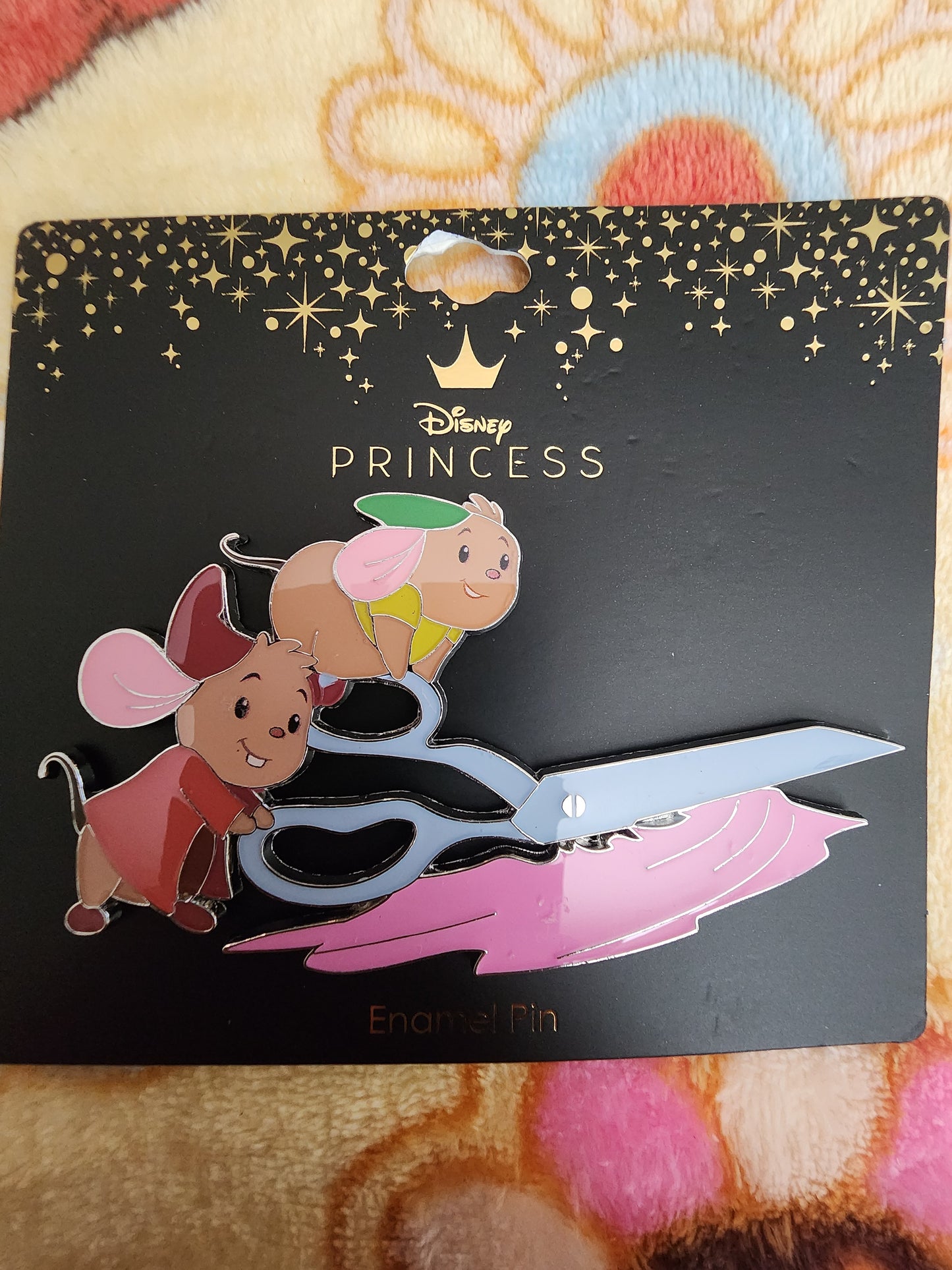 Loungefly Disney Cinderella Gus Gus and Jaq Dress Pin