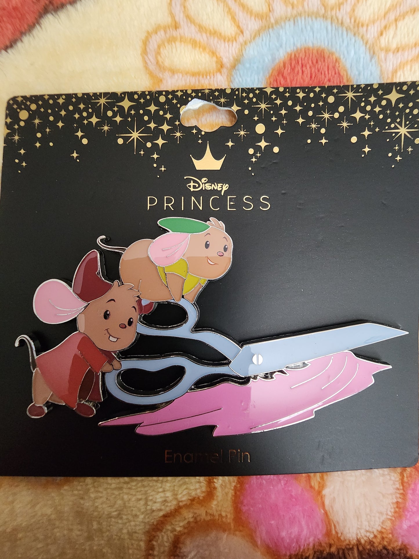 Loungefly Disney Cinderella Gus Gus and Jaq Dress Pin