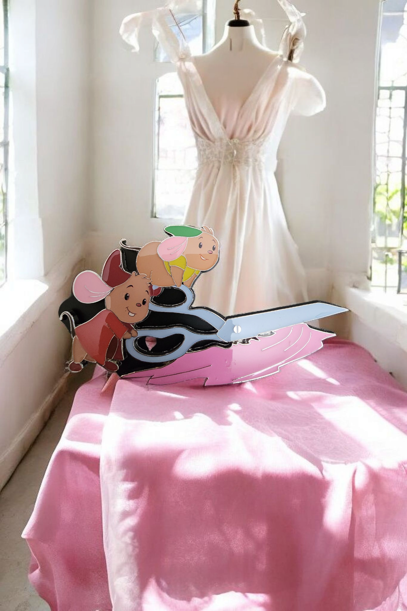 Loungefly Disney Cinderella Gus Gus and Jaq Dress Pin