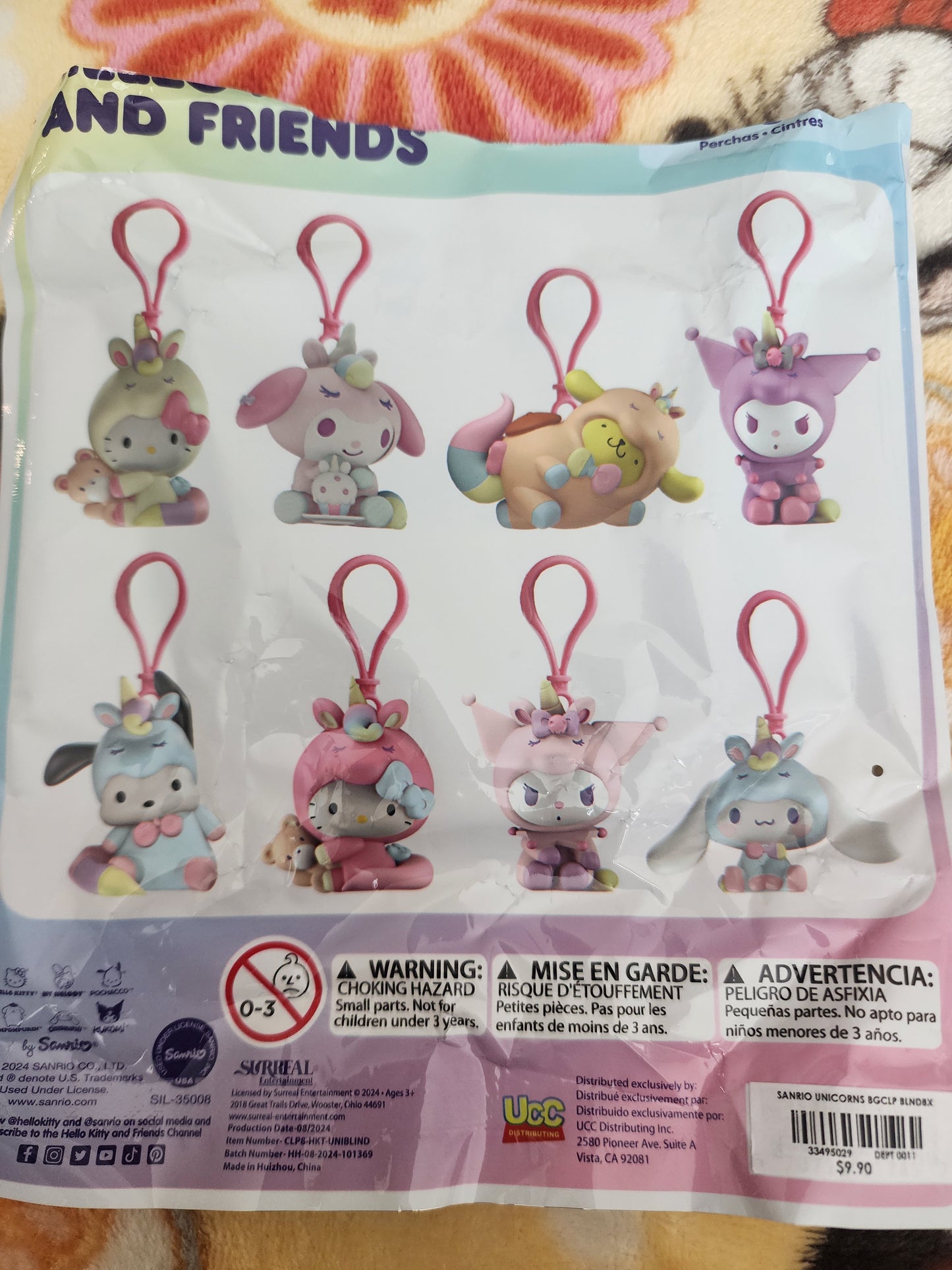 Hello Kitty and Friends Unicorn Mystery Bag Clips