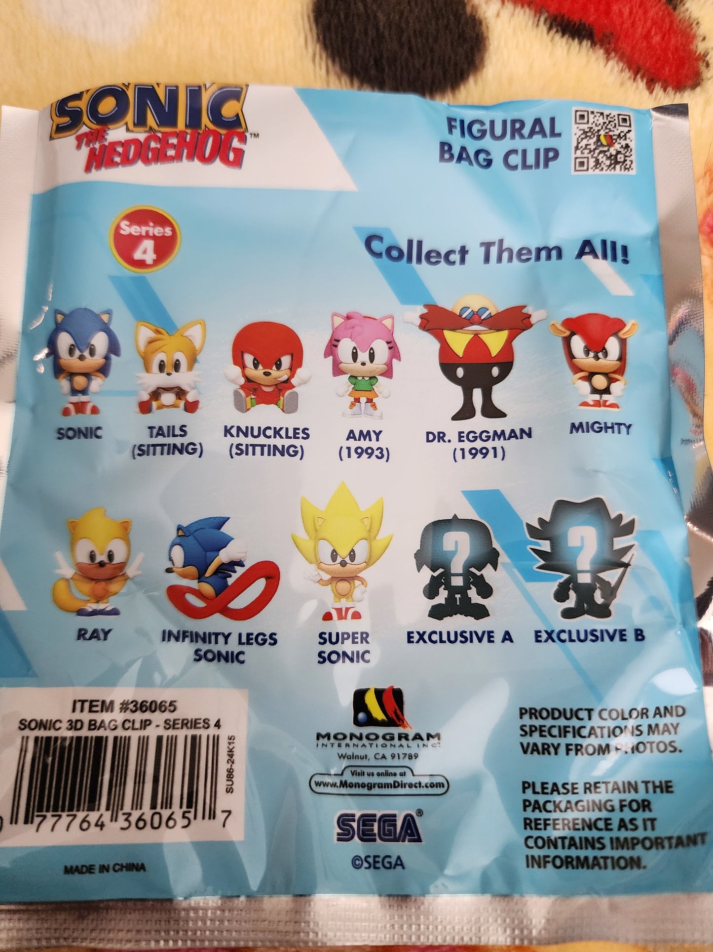 Sonic the Hedgehog Movie Characters Mystery Bag Clips