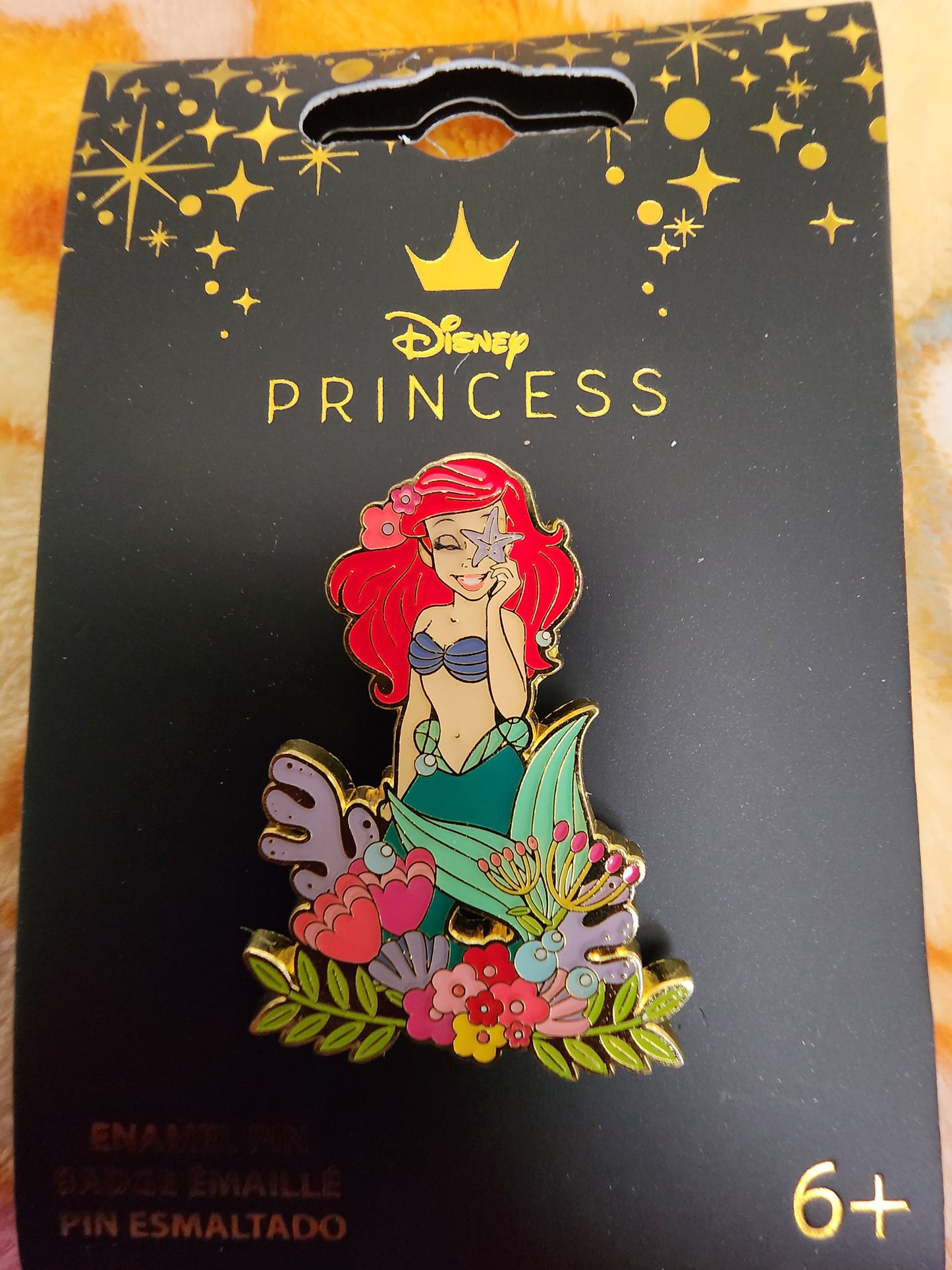 Loungefly Disney Little Mermaid Ariel Floral Portrait Pin