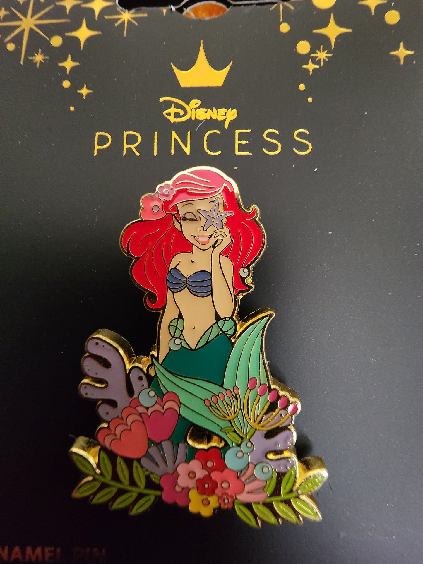 Loungefly Disney Little Mermaid Ariel Floral Portrait Pin
