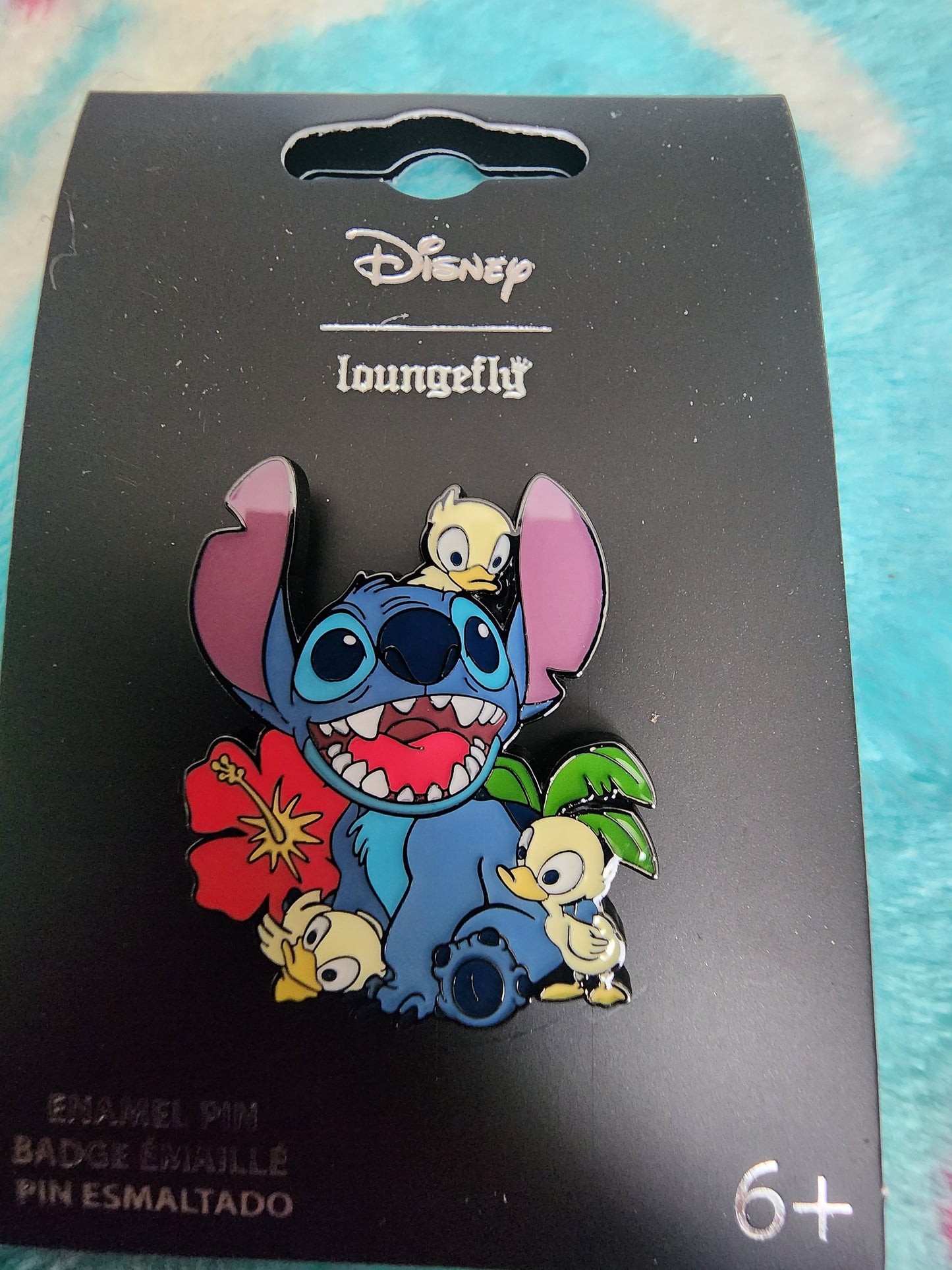 Loungefly Disney Stitch and Ducklings Floral Pin