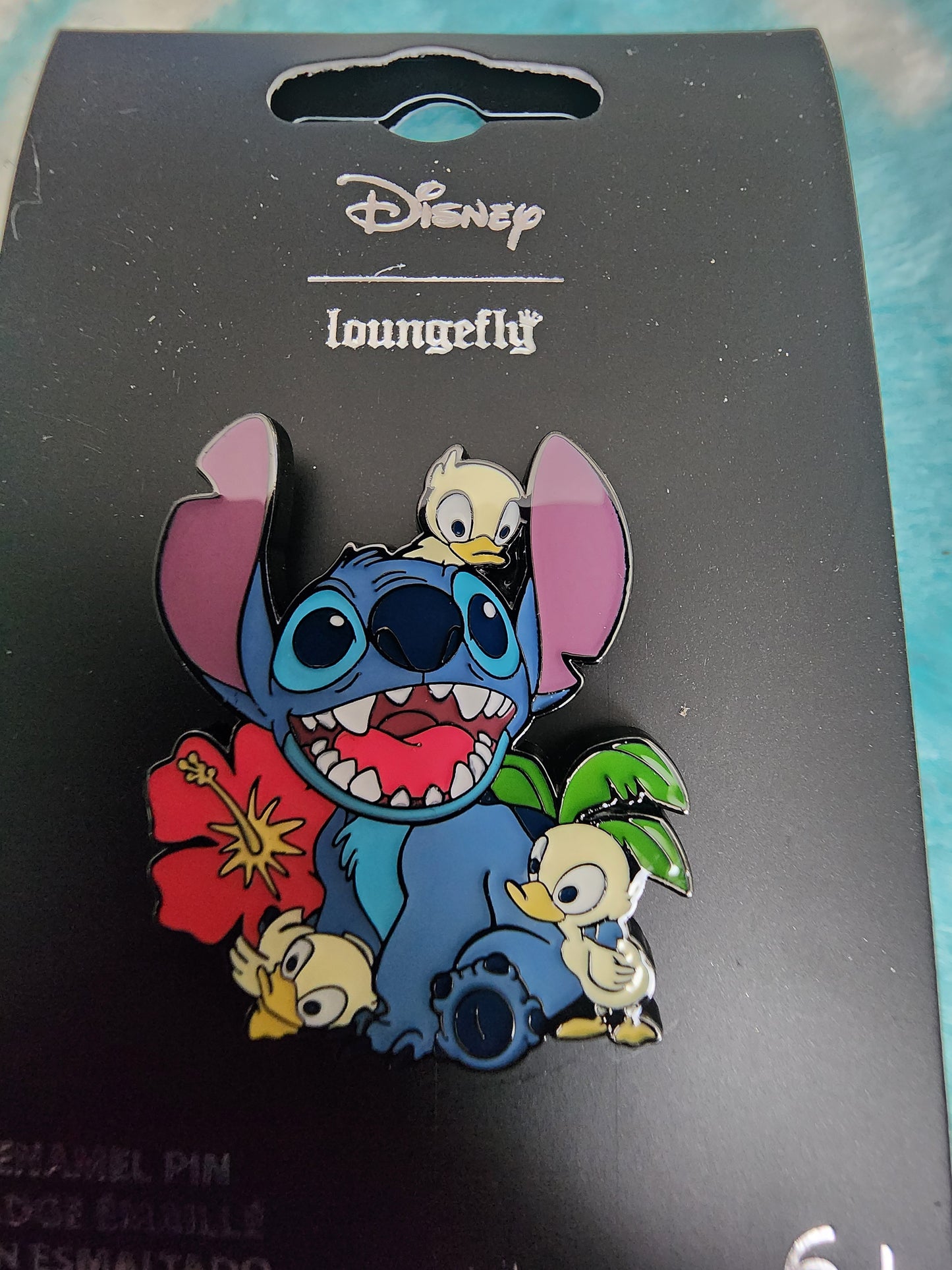 Loungefly Disney Stitch and Ducklings Floral Pin