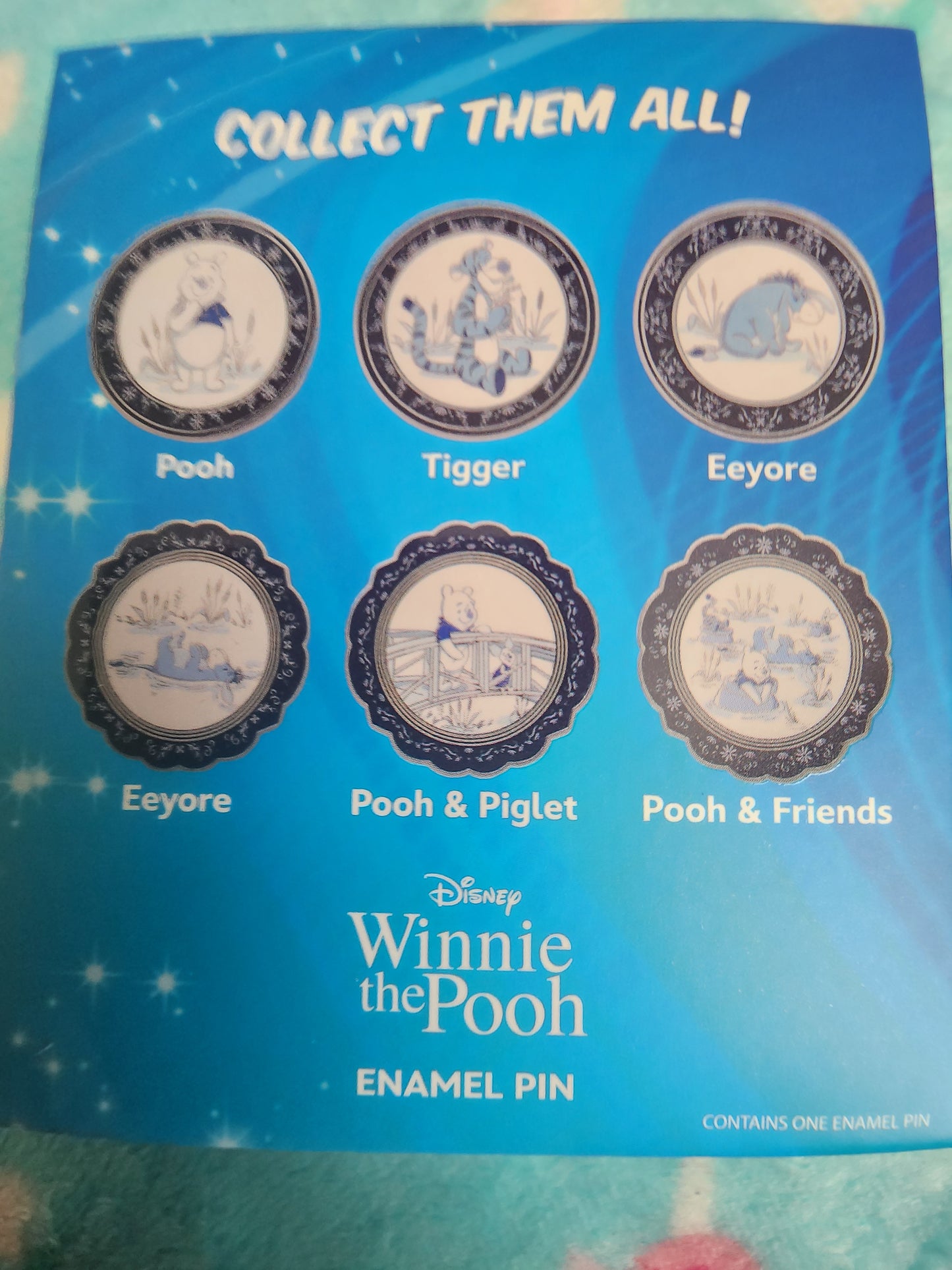 Loungefly Disney Winnie the Pooh and Friends Tonal Floral Mystery Pins