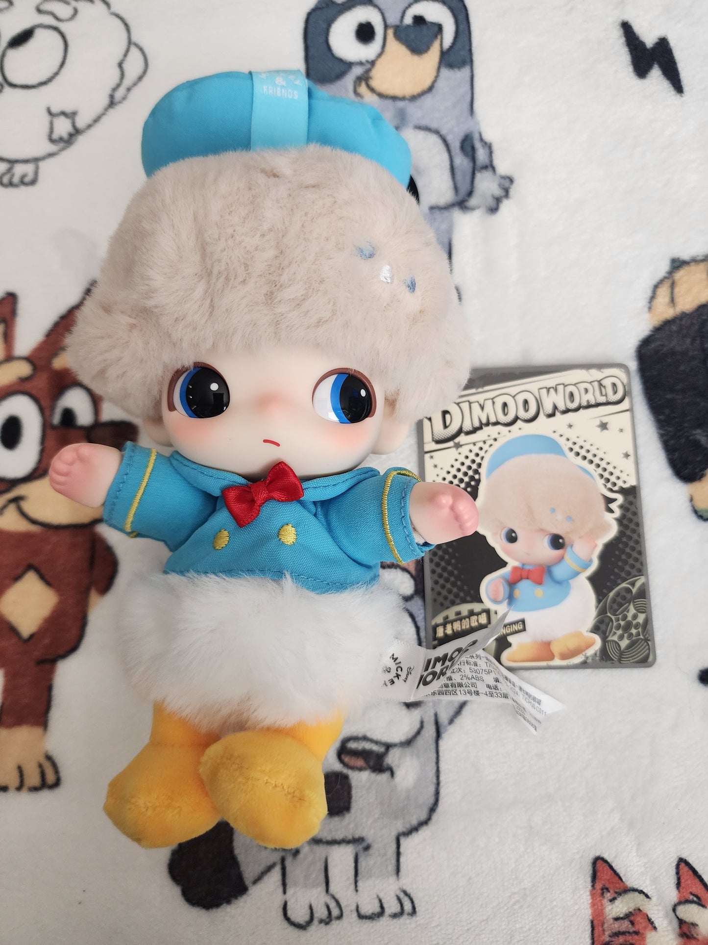 Pop Mart Disney Donald Duck Singing Dimoo World Vinyl Plush Keychain/Bag Clip