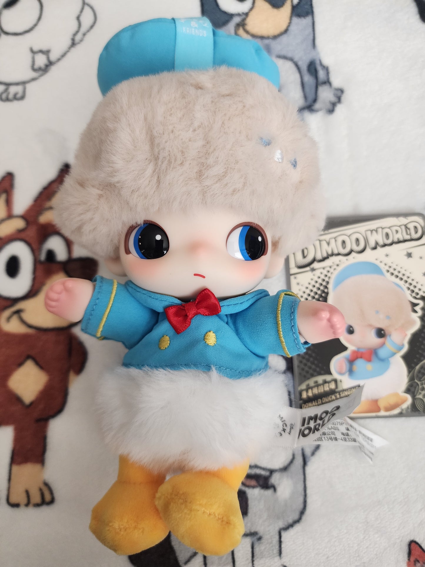 Pop Mart Disney Donald Duck Singing Dimoo World Vinyl Plush Keychain/Bag Clip