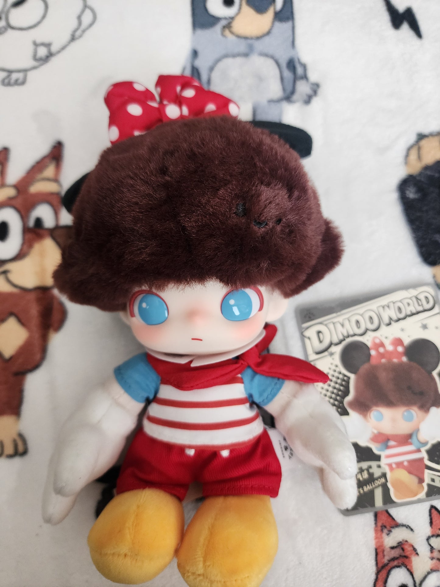 Pop Mart Disney Minnie Mouse Dimoo World Vinyl Plush Keychain/Bag Clip