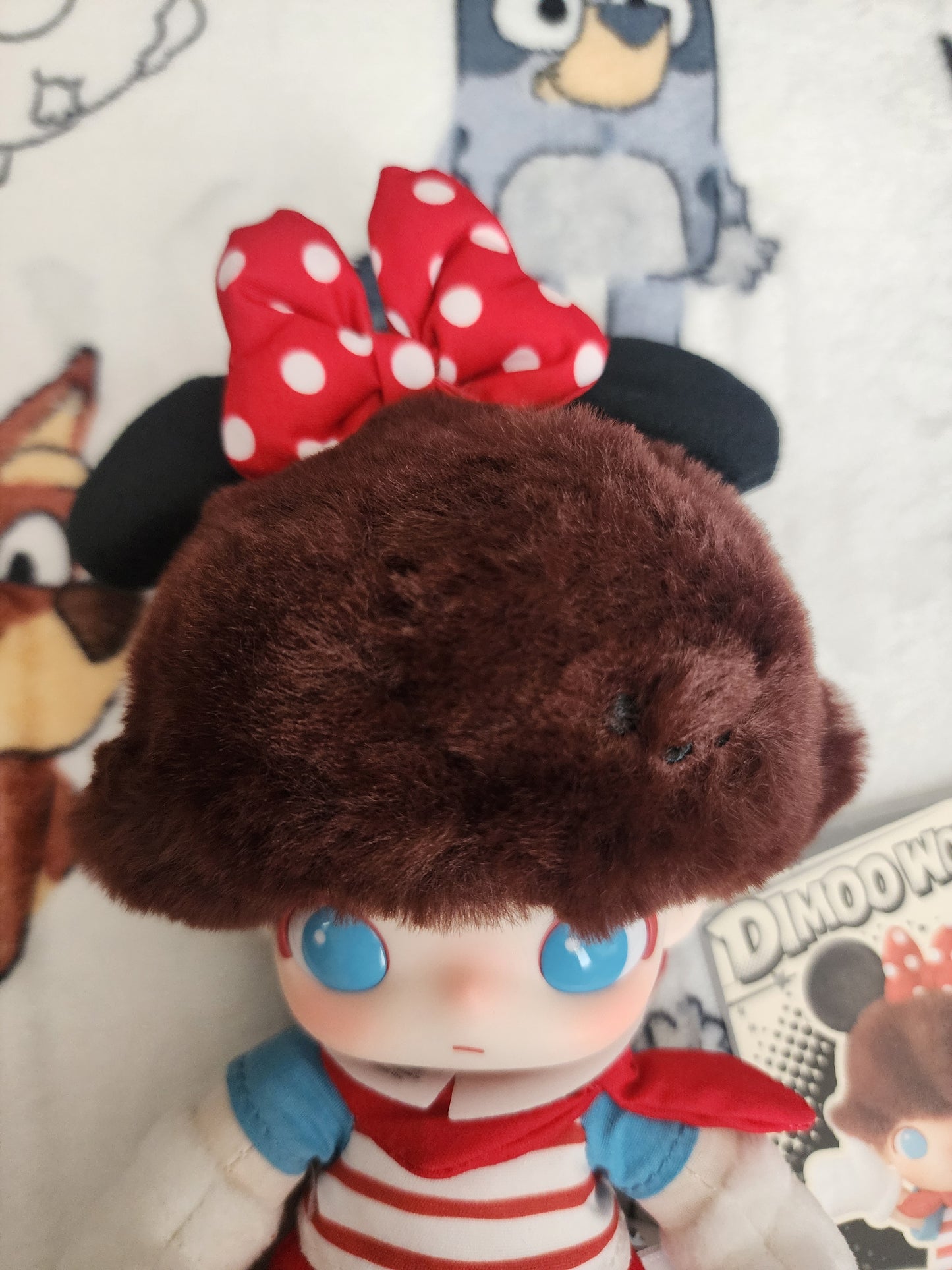 Pop Mart Disney Minnie Mouse Dimoo World Vinyl Plush Keychain/Bag Clip