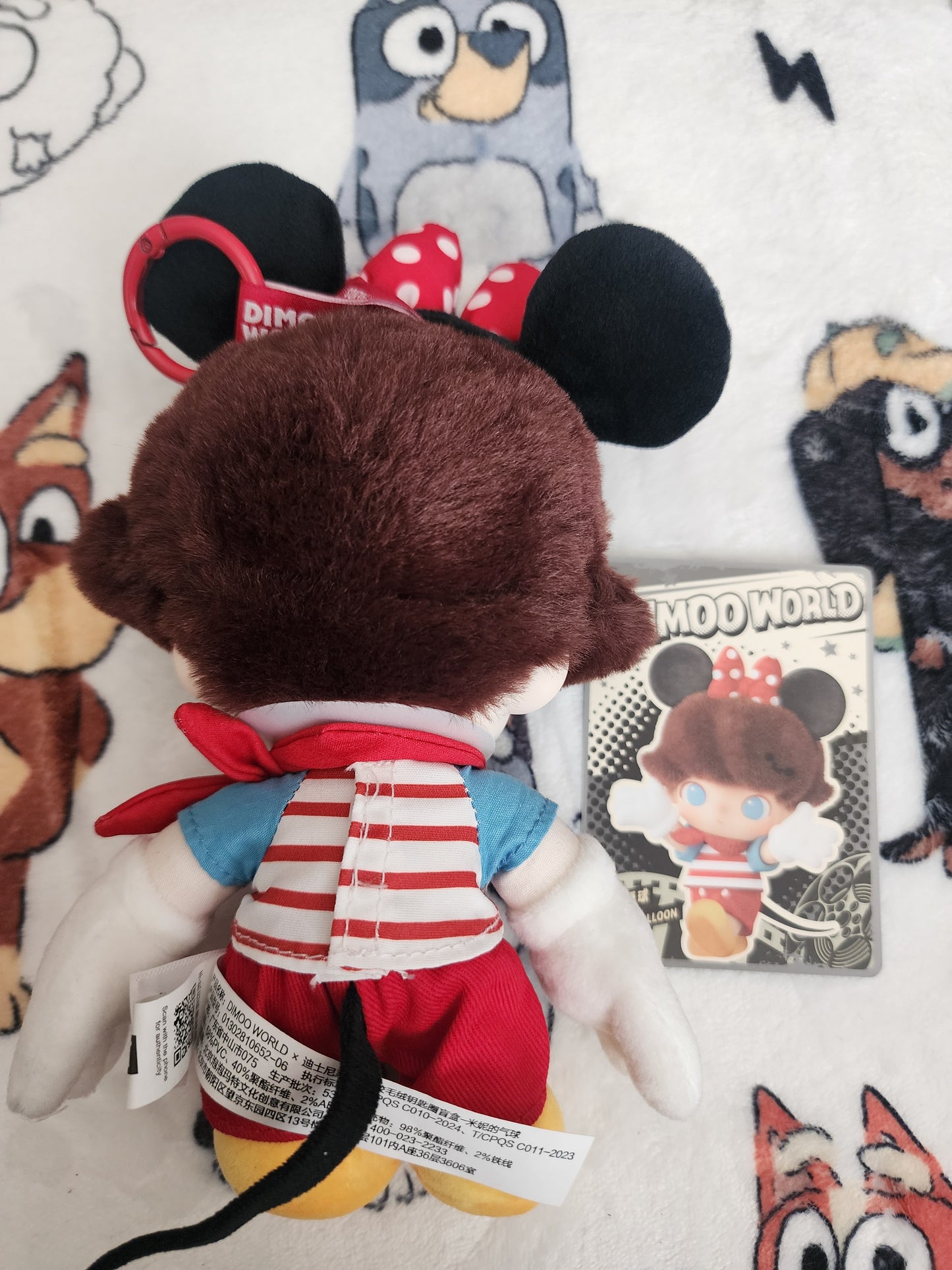 Pop Mart Disney Minnie Mouse Dimoo World Vinyl Plush Keychain/Bag Clip