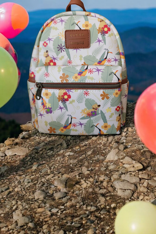 Loungefly Disney Pixar Up Dug and Kevin Floral Backpack