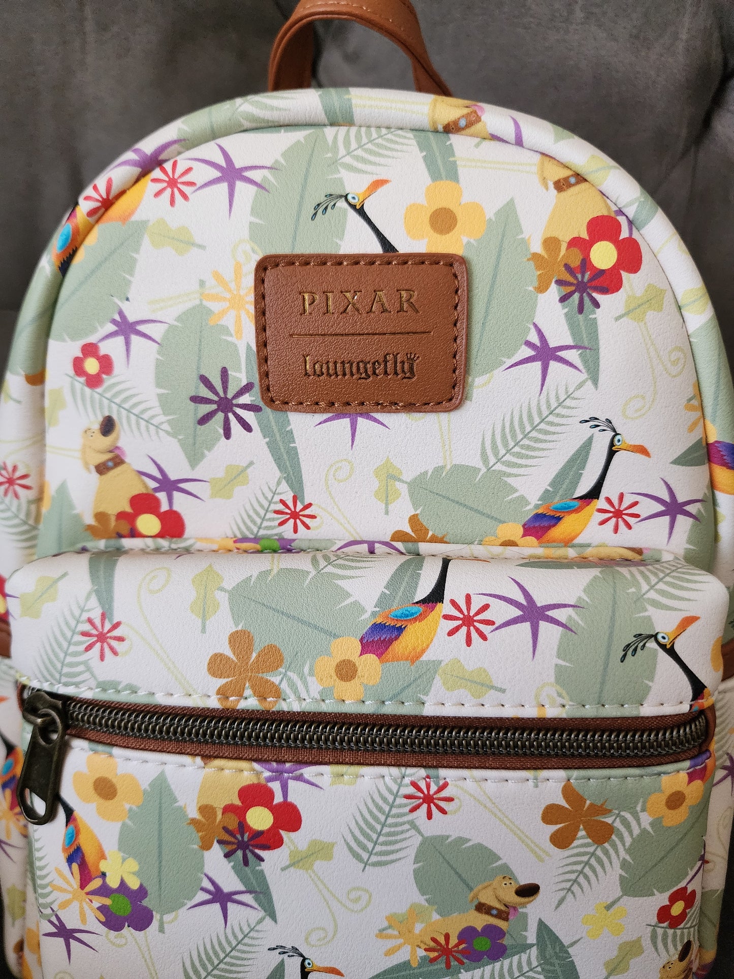 Loungefly Disney Pixar Up Dug and Kevin Floral Backpack