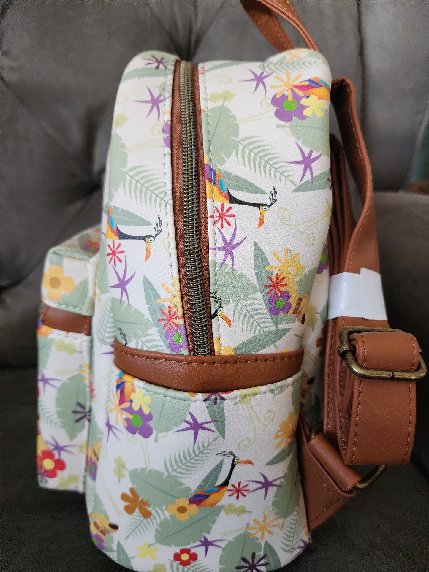 Loungefly Disney Pixar Up Dug and Kevin Floral Backpack