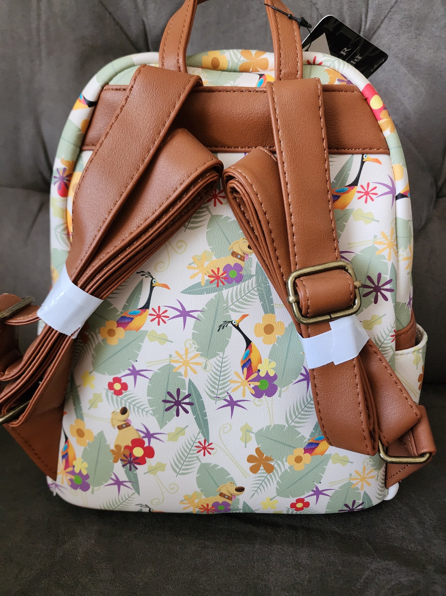 Loungefly Disney Pixar Up Dug and Kevin Floral Backpack