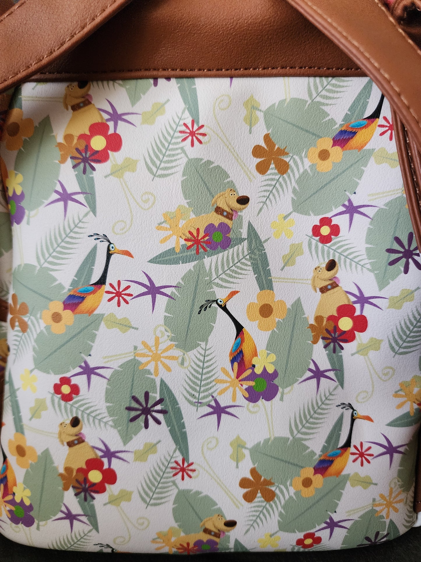 Loungefly Disney Pixar Up Dug and Kevin Floral Backpack