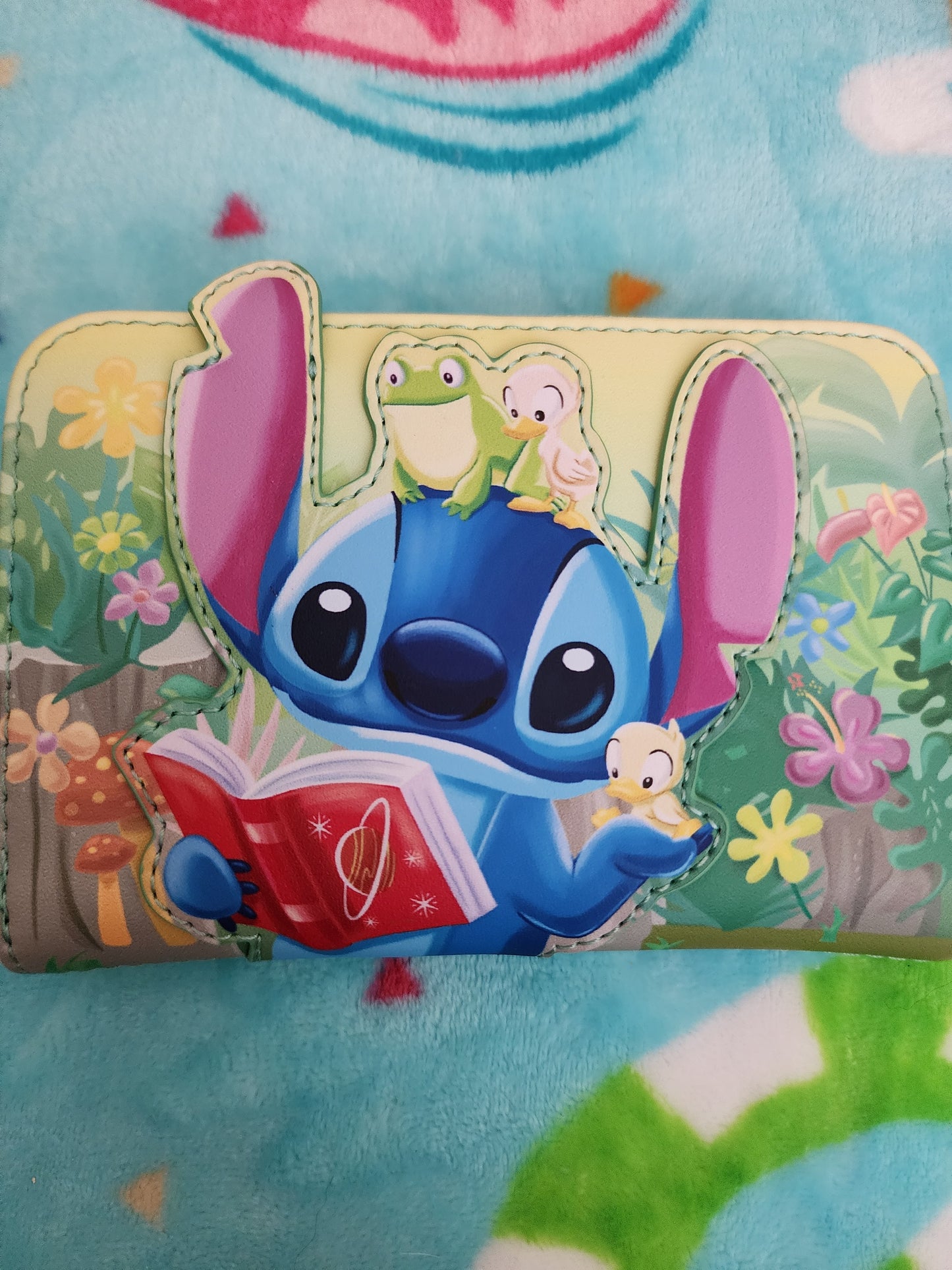 Loungefly Disney Stitch and Ducklings Reading Book Exclusive Wallet