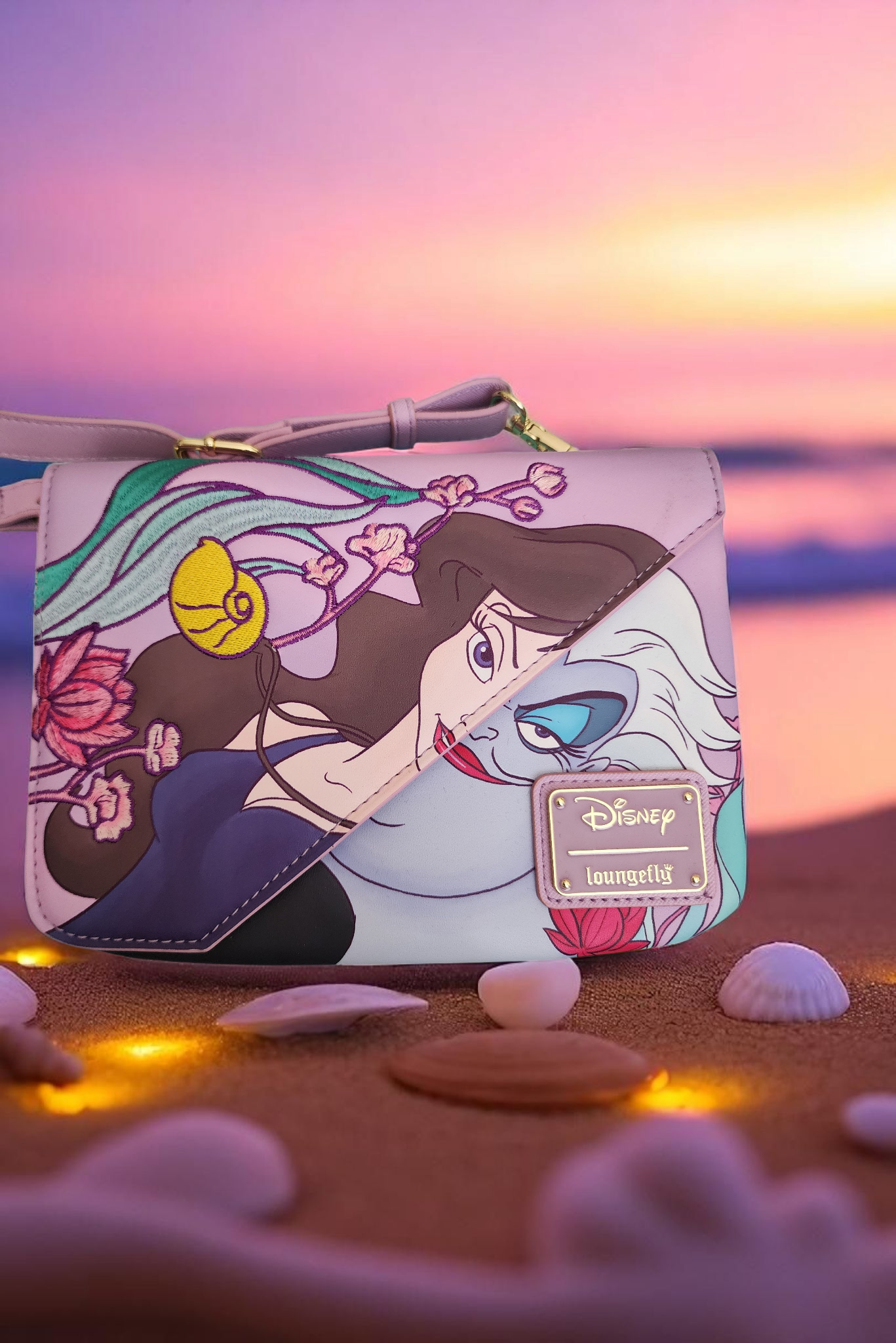 Loungefly Disney Little Mermaid Ursula and Vanessa Crossbody Bag