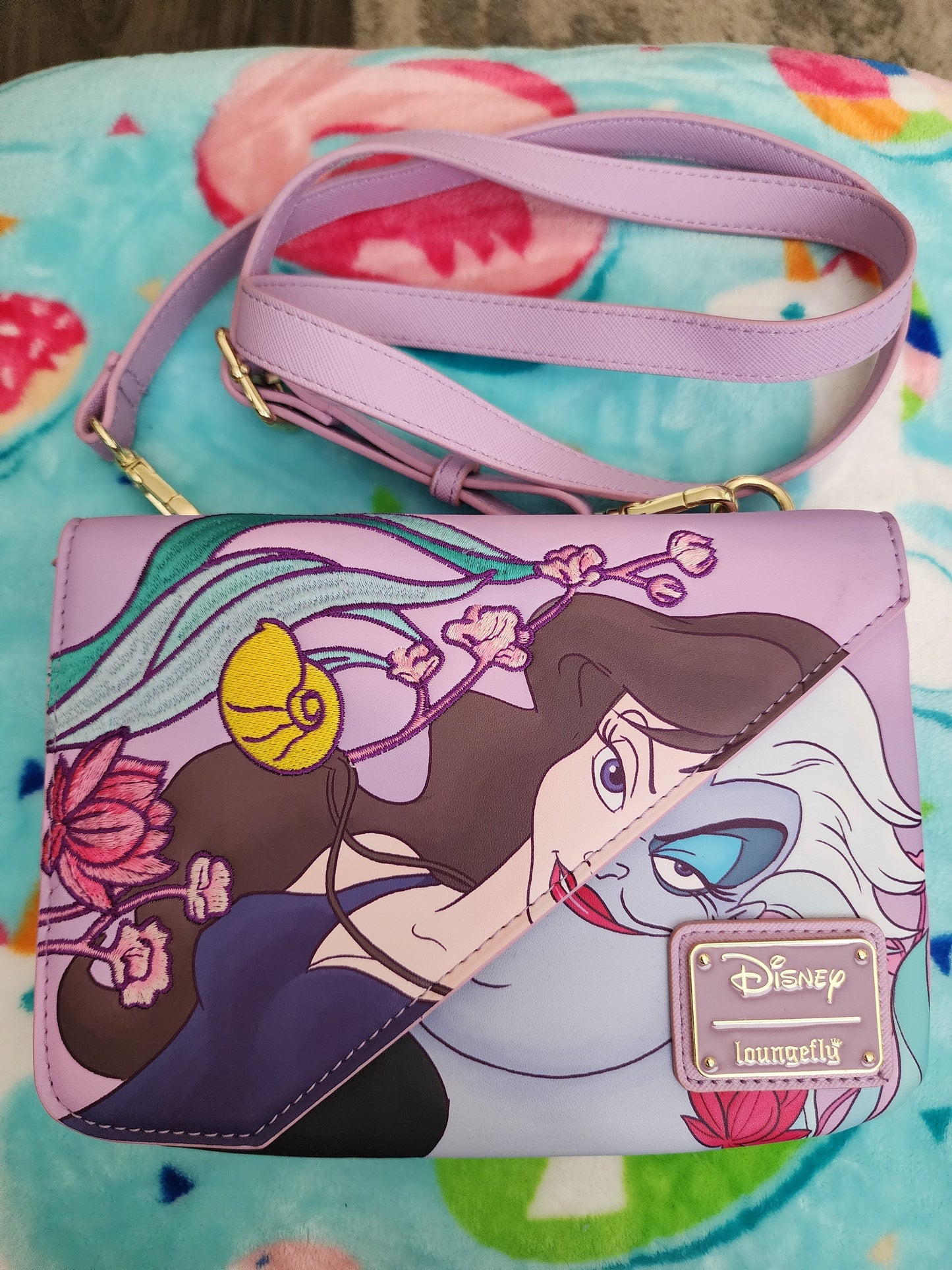 Loungefly Disney Little Mermaid Ursula and Vanessa Crossbody Bag