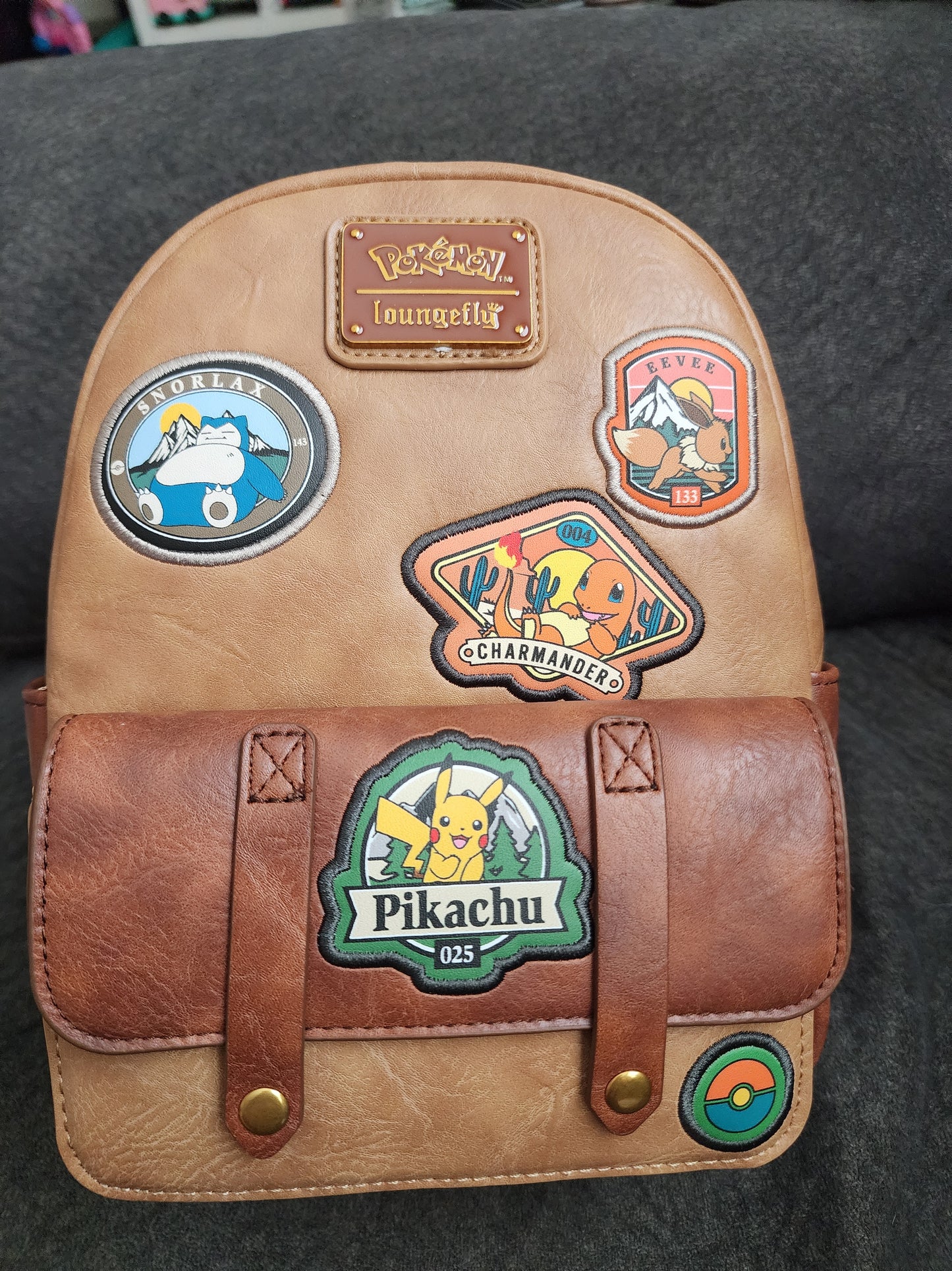 Loungefly Pokemon Camping Patches Exclusive Backpack