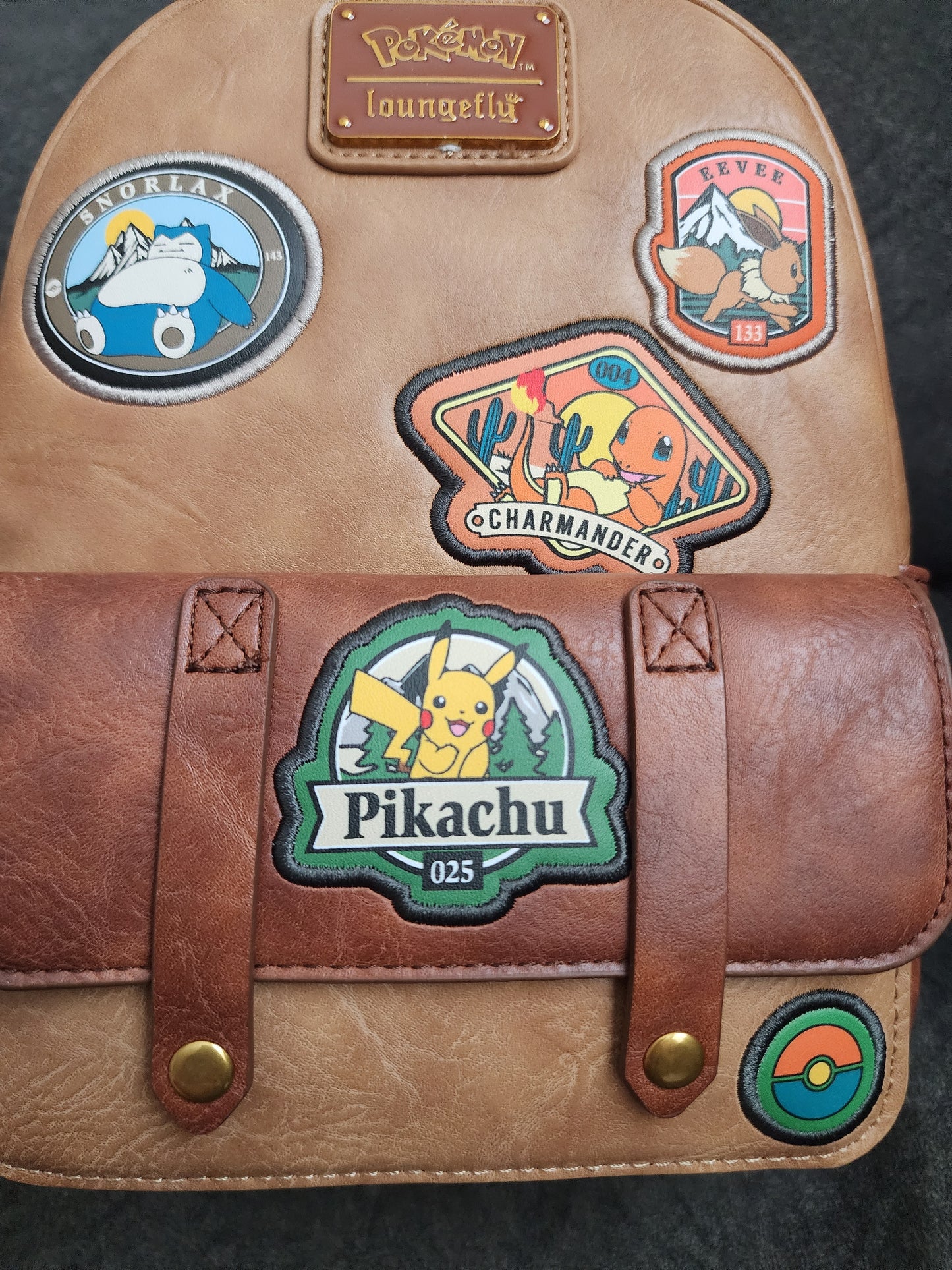 Loungefly Pokemon Camping Patches Exclusive Backpack