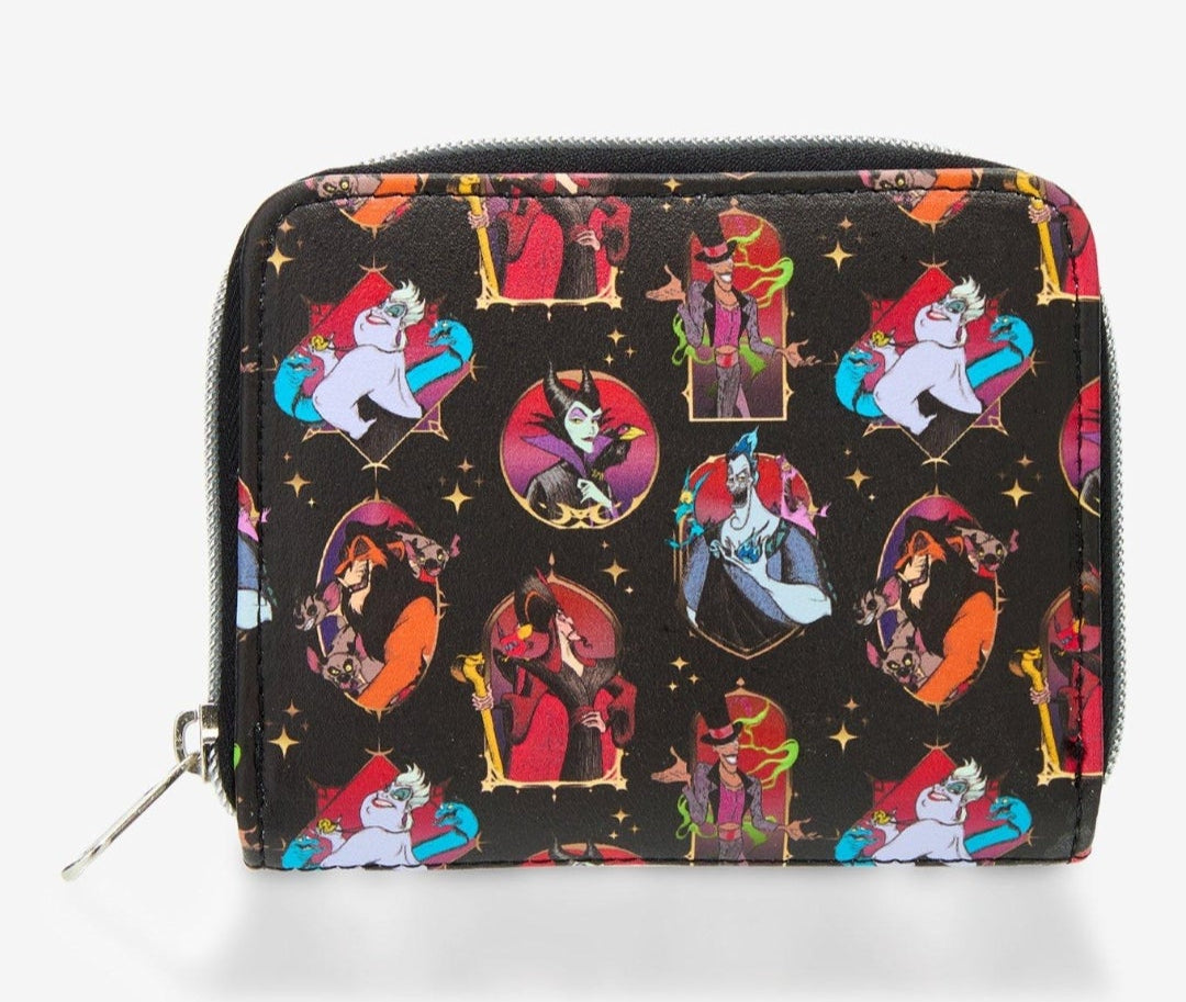 Loungefly Disney Villains Portrait Zip Around Wallet