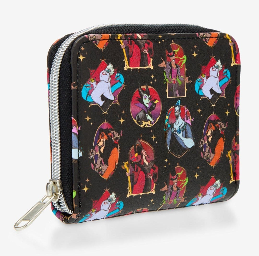 Loungefly Disney Villains Portrait Zip Around Wallet