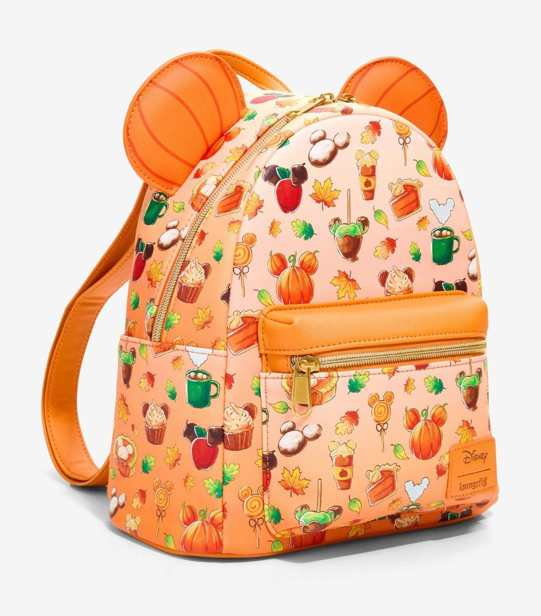 Loungefly Disney Fall Treats and Pumpkin Mickey Mouse Ears Backpack