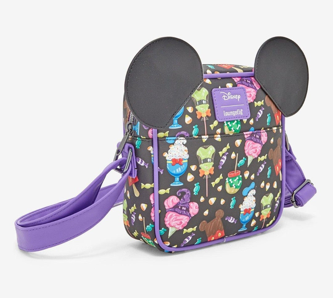 Loungefly Disney Mickey Mouse and Friends Candy and Sweet Treats Crossbody Bag