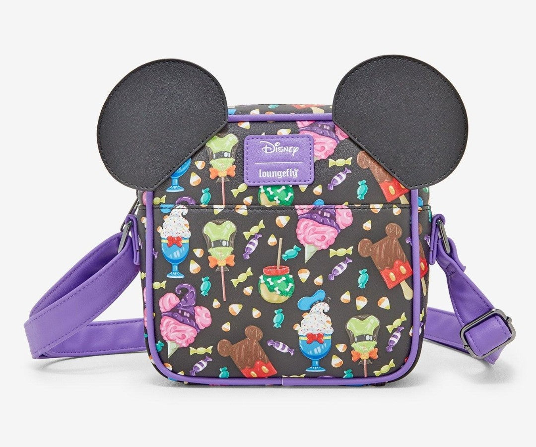 Loungefly Disney Mickey Mouse and Friends Candy and Sweet Treats Crossbody Bag