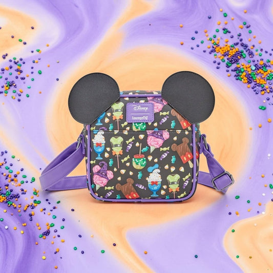 Loungefly Disney Mickey Mouse and Friends Candy and Sweet Treats Crossbody Bag