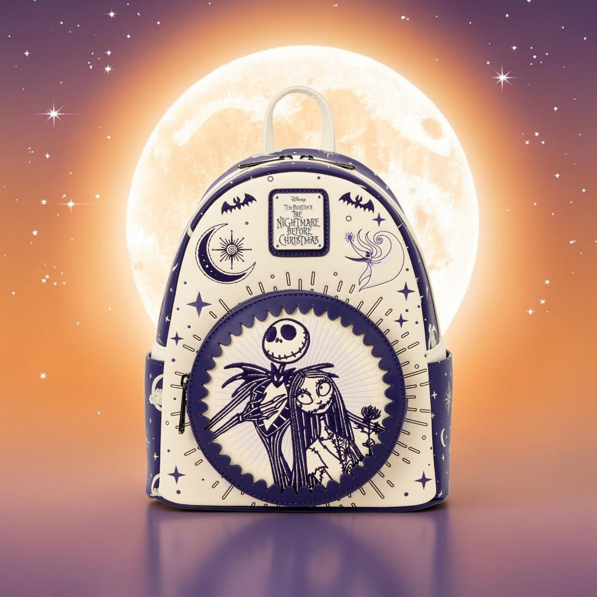 Loungefly Disney Nightmare Before Christmas Jack & Sally Night Time Sky Backpack