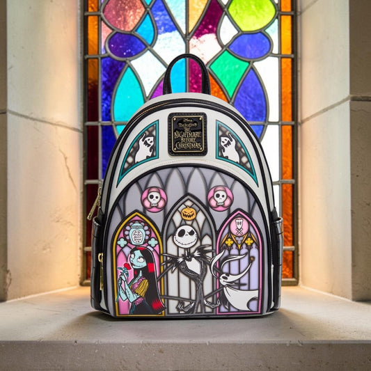 Loungefly Disney The Nightmare Before Christmas Stained Glass Backpack