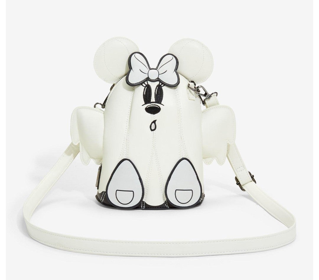 Loungefly Disney Mickey & Minnie Glow in the Dark Ghost Exclusive Crossbody Bag