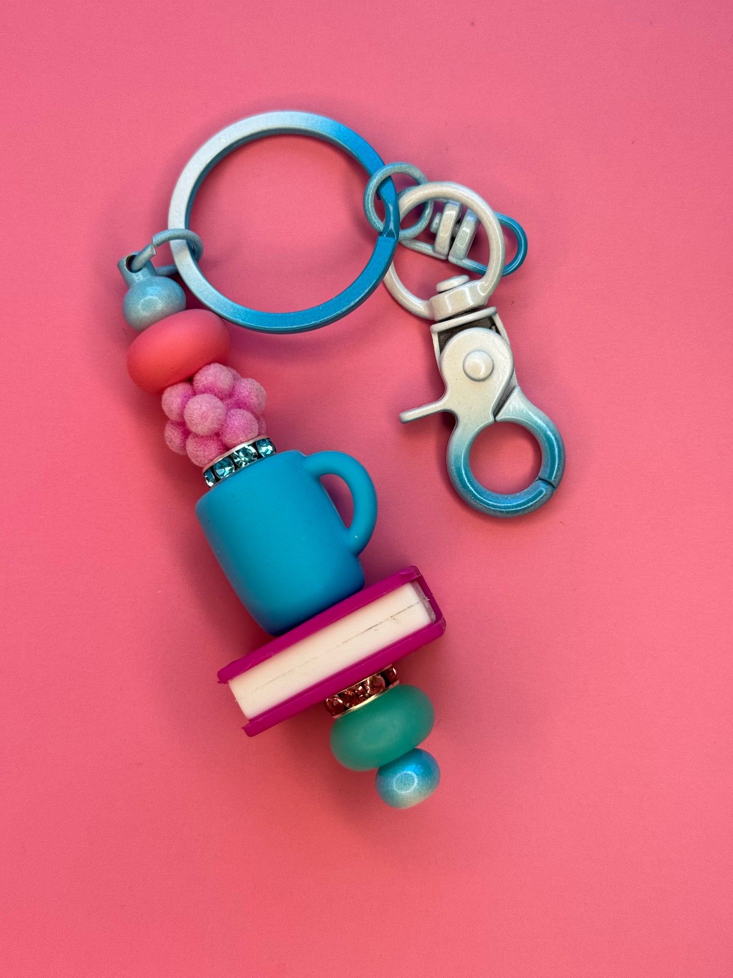 Book Beaded Keychains