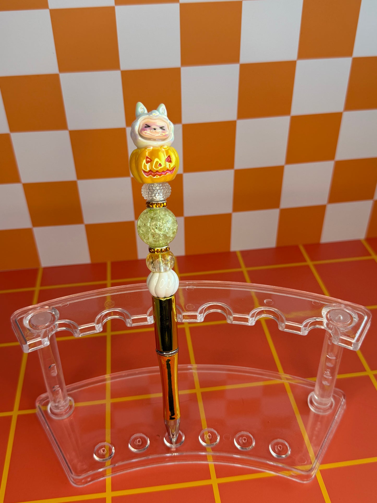 Labubu Pumpkin Halloween Beaded Pen